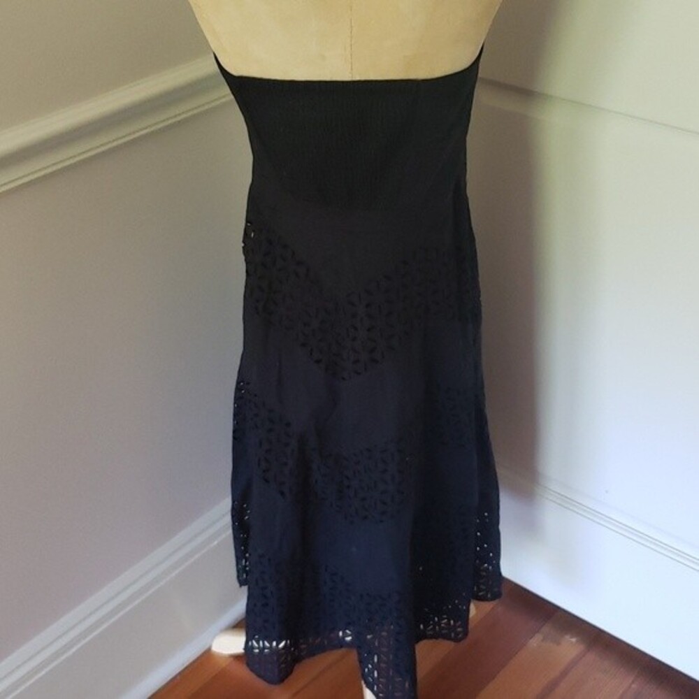 White House Black Market Black Strapless Lace Dress Size 4 Like New! - Picture 4 of 5